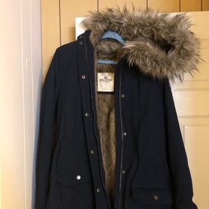 Hollister fur lined women’s jacket size L